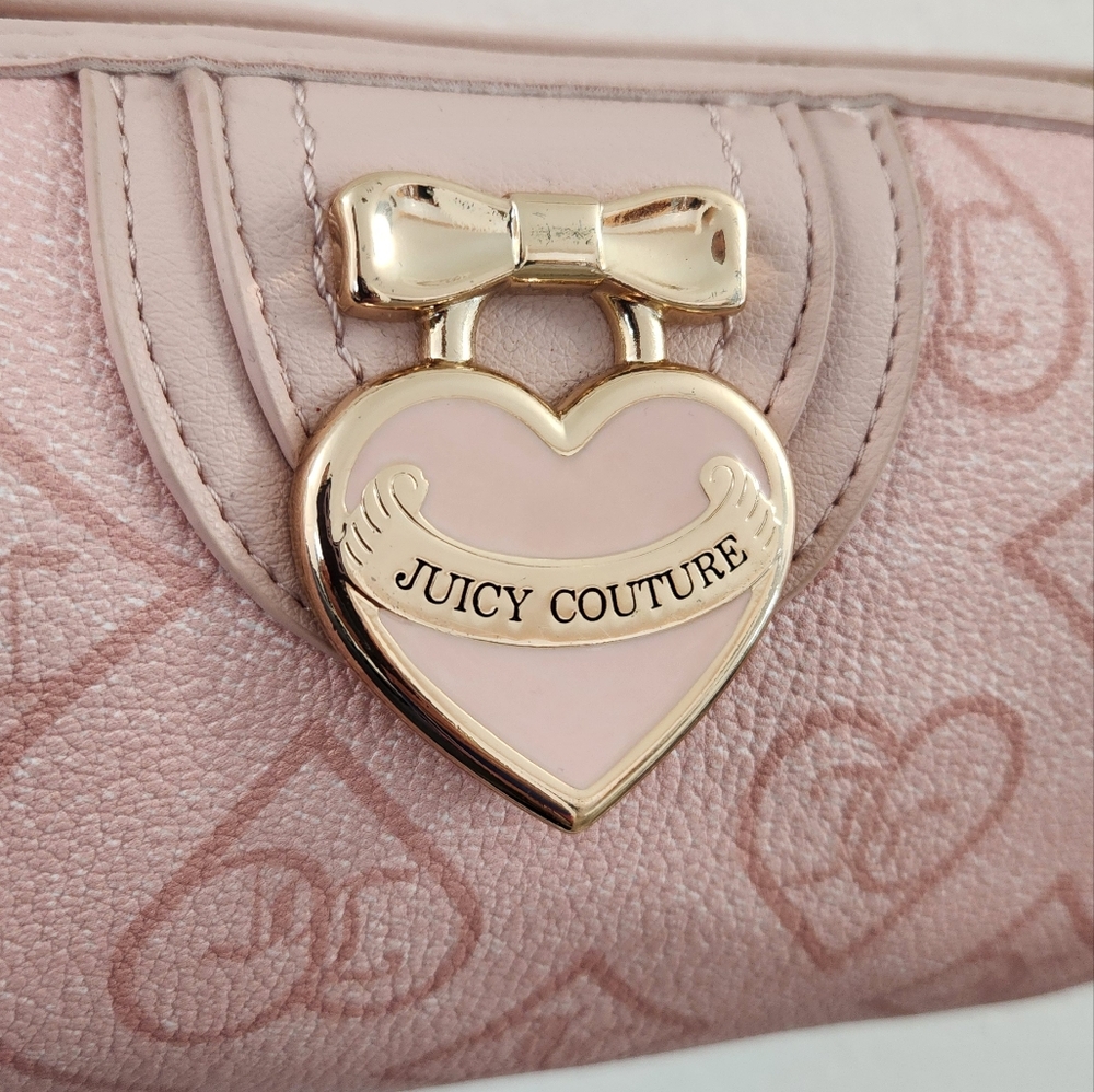 Juicy Couture Pink Clay Heart Accent Crossbody Shoulder Bag - Picture 4 of 15